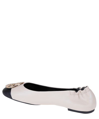 Shop Tory Burch Claire Ballet Flats In Beige