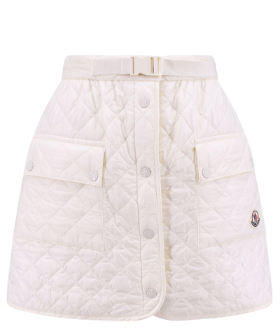 Shop Moncler Mini Skirt In White