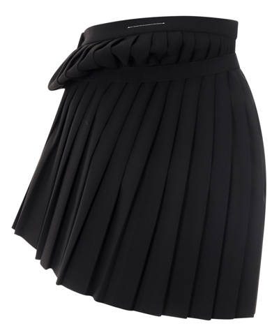 Shop Mm6 Maison Margiela Mini Skirt In Black