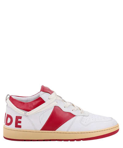 Shop Rhude Rhecess Sneakers In Red