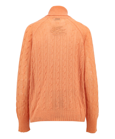 Shop Etro Roll-neck Sweater In Orange