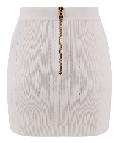 Shop Bally Mini Skirt In White