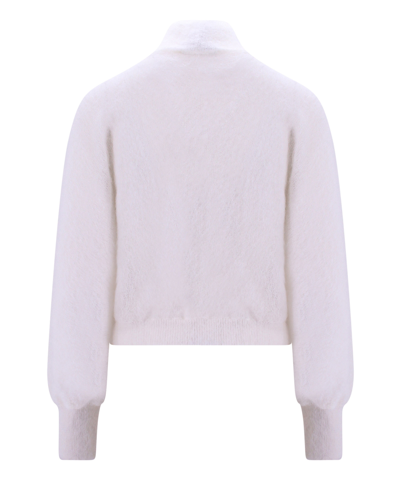 Shop Alberta Ferretti Roll-neck Sweater In White