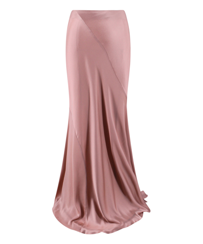 Shop Alberta Ferretti Maxi Skirt In Pink