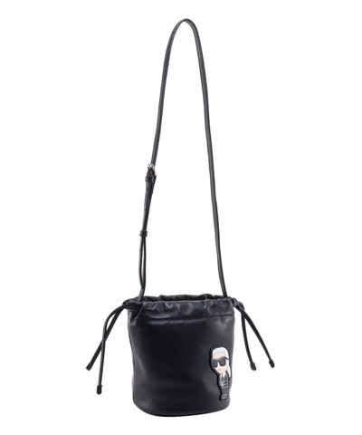 Shop Karl Lagerfeld K/ikonik 2.0 Bucket Bag In Black