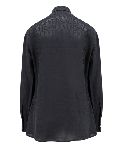 Shop Versace Blouse In Black