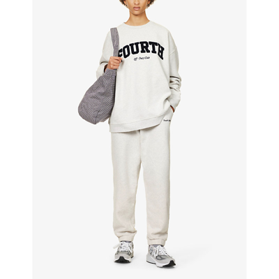 Shop 4th & Reckless Women's Grey Fourth Cotton-jersey Jogging Bottoms