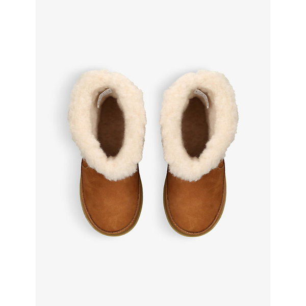 Donsje shearling leather-trim ankle boots - Brown