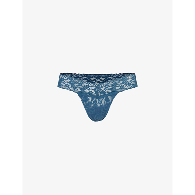Shop Hanky Panky Women's Deep Water Signature Low-rise Stretch-lace Thong