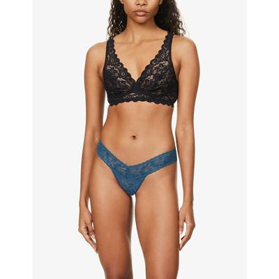 Shop Hanky Panky Women's Deep Water Signature Low-rise Stretch-lace Thong