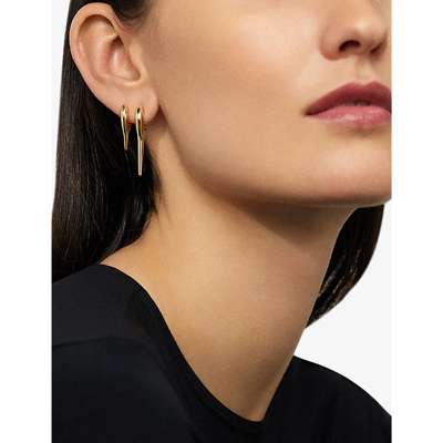 Shop Melissa Kaye Lola Needle 18ct Yellow-gold Earrings In 18k Yellow Gold
