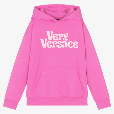 Shop Versace Hoodie In Pink