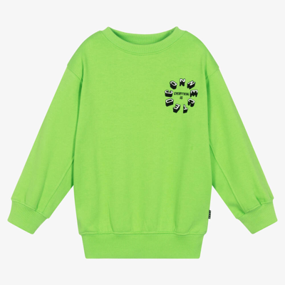 Shop Molo Boys Green Organic Cotton Sweatshirt