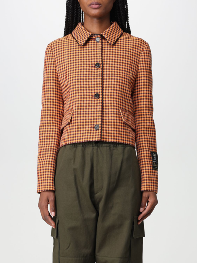 Shop Marni Jacket In Synthetic Fabric In Leather