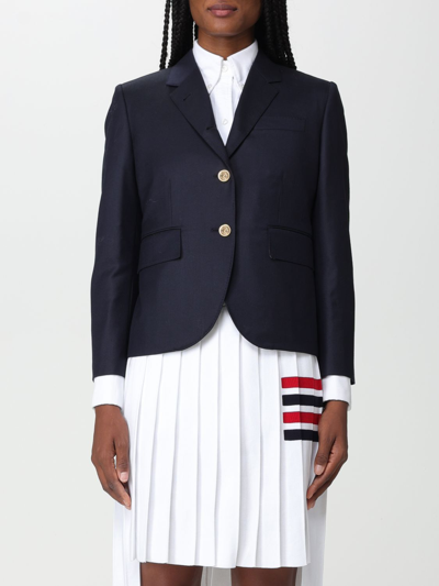 Shop Thom Browne Wool Blazer In Navy