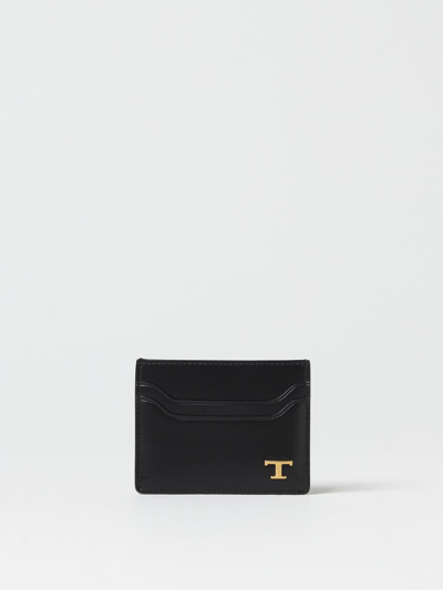 Shop Tod's Credit Card Holder In Leather In Black