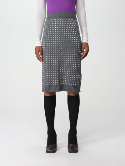 Shop Sportmax Skirt  Woman Color Grey