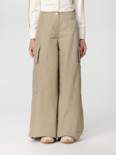 Shop Palm Angels Trousers In Technical Fabric In Beige