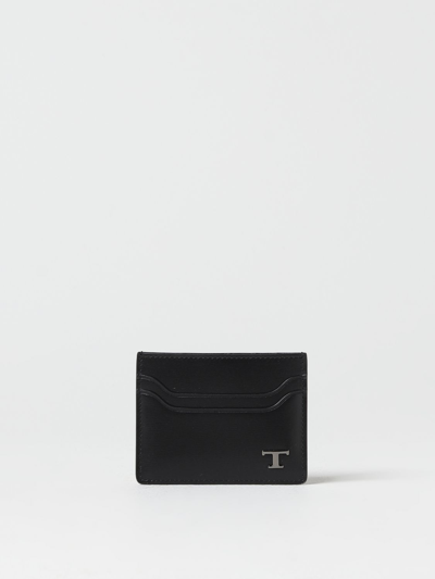Shop Tod's Credit Card Holder In Leather In Black 1