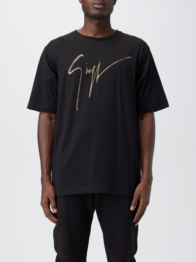 Shop Giuseppe Zanotti T-shirt  Men Color Black
