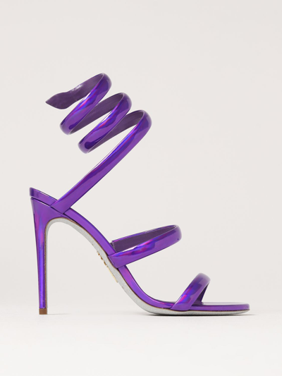Shop René Caovilla Heeled Sandals Rene Caovilla Woman Color Violet