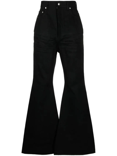 Shop Rick Owens Bolan Flared Jeans In Black