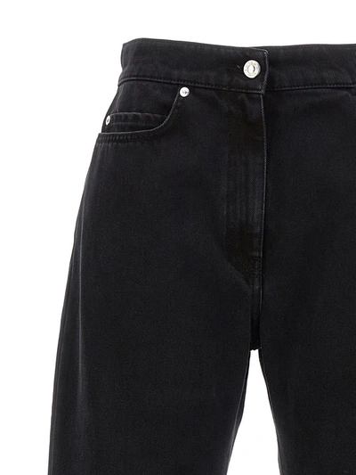 Shop Msgm Cut Out Detail Jeans In Black
