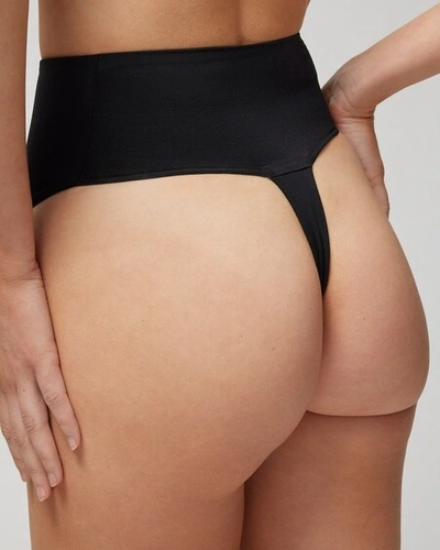 Shop Soma Women's Vanishing Tummy Retro Thong Underwear In Red Size Medium |