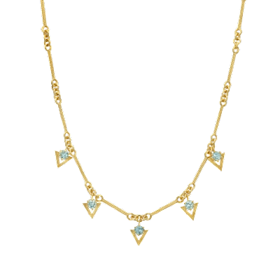 Shop Zoe And Morgan Hyacinth Blue Apatite Gold Necklace