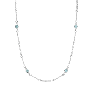 Shop Zoe And Morgan Azalea Blue Apatite Silver Necklace In Metallic