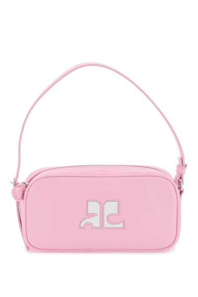 Shop Courrèges Logo Patch Zip In Pink