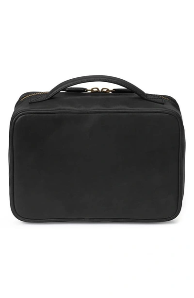 Johnston & Murphy Rhodes Leather Dopp Kit In Black Full Grain