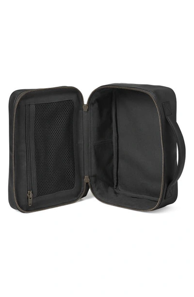 Johnston & Murphy Rhodes Leather Dopp Kit In Black Full Grain