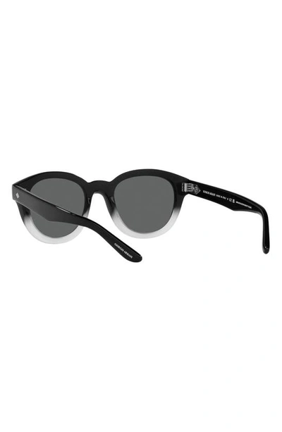 Shop Armani Exchange 49mm Small Phantos Sunglasses In Dark Grey