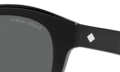 Shop Armani Exchange 49mm Small Phantos Sunglasses In Dark Grey