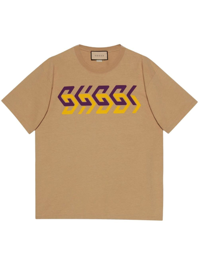 Shop Gucci Cotton T-shirt With Logo