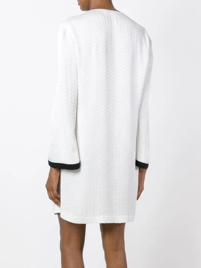 Shop Etro Embroidered Neck Dress In White