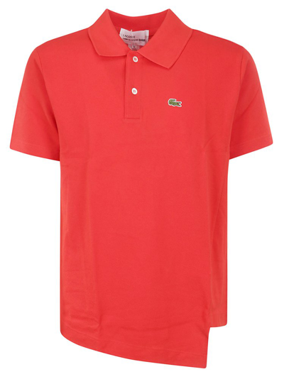 Shop Comme Des Garçons Shirt X Lacoste Asymmetric In Red