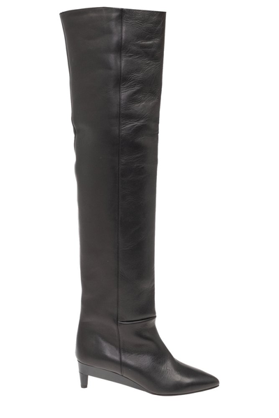 Shop Isabel Marant Lisali Heeled Boots In Black