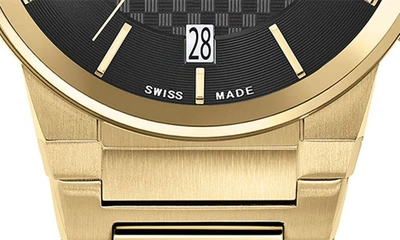 Ferragamo Sapphire Chrono Bracelet Watch In Ip Yellow Gold