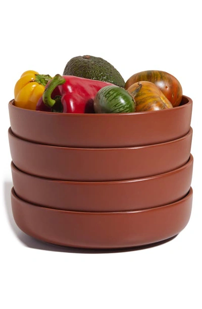 Shop Our Place Set Of 4 Dinner Bowls In Terracotta