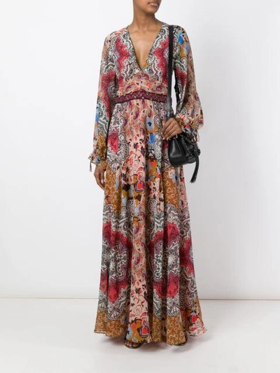Shop Etro Arabesque Print Maxi Dress
