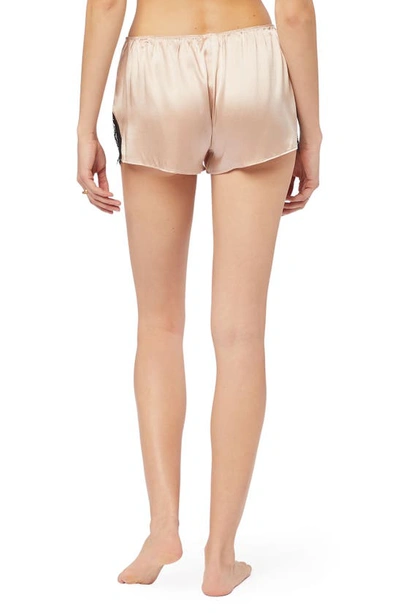 Shop Etam Narcisse Silk Blend Pajama Shorts In Powder Pink