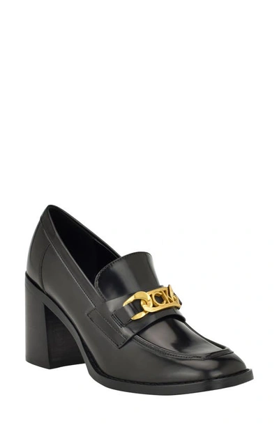 Shop Calvin Klein Roberte Block Heel Pump In Black