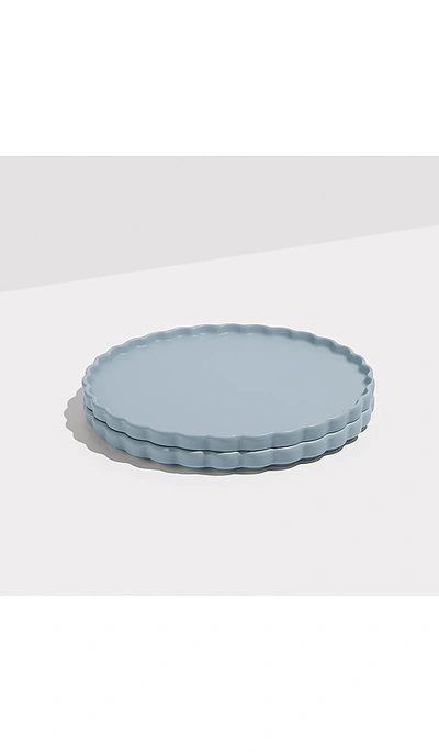 Shop Fazeek Ceramic Side Plate Set Of 2 In Baby Blue