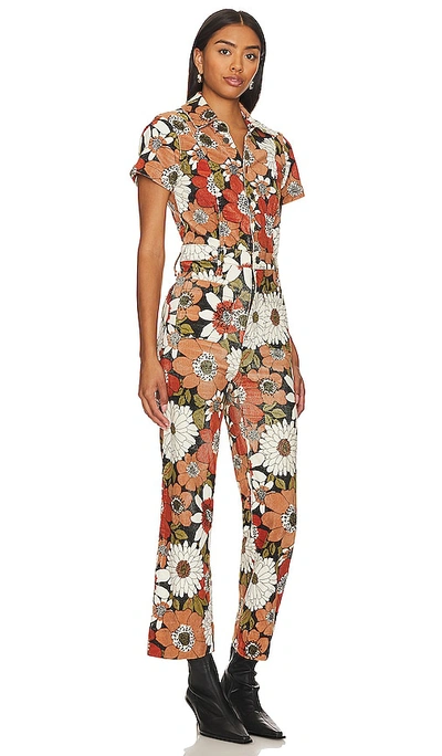 Shop Show Me Your Mumu Cropped Everhart Jumpsuit In Hutton Floral Corduroy