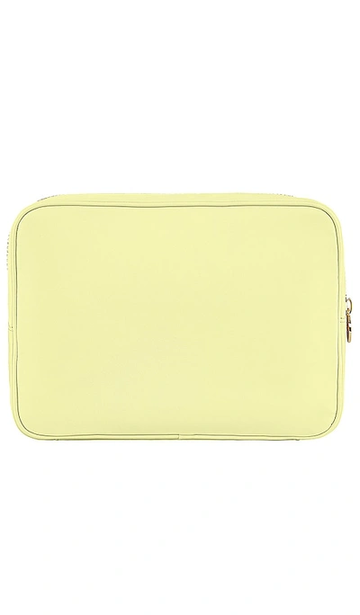 Shop Stoney Clover Lane Clear Front Large Pouch In Banana