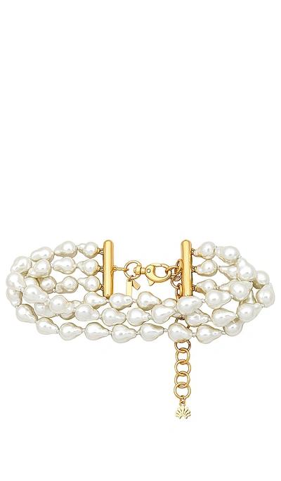 Lele Sadoughi Jackie Pearl Triple Row Choker In Pearl