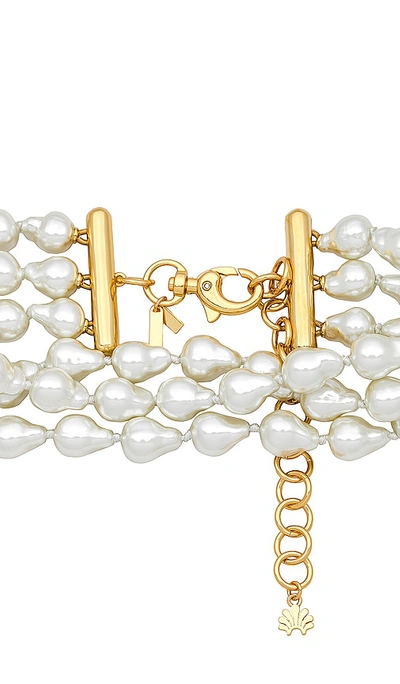 Lele Sadoughi Jackie Pearl Triple Row Choker In Pearl