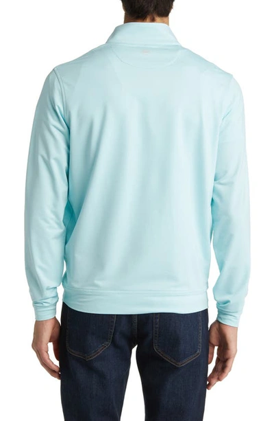 Peter Millar Men's Perth Melange Performance Quarter-zip Sweater In Celeste